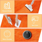 Orange Fluffy Round Rug, Soft Area Rugs - Image 4