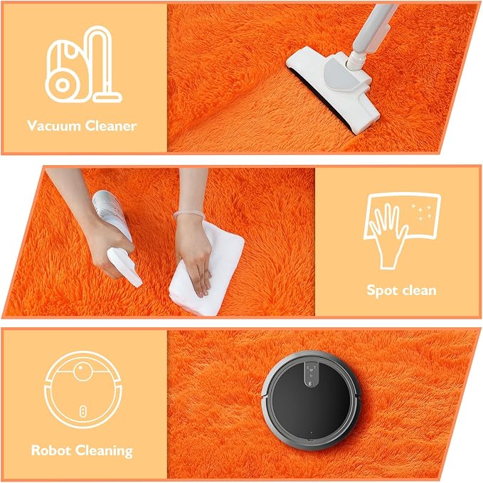 Shag Area Rug for Bedroom 4x6, Soft Fuzzy Rug Non-Shedding Indoor Plush Carpet - Image 4