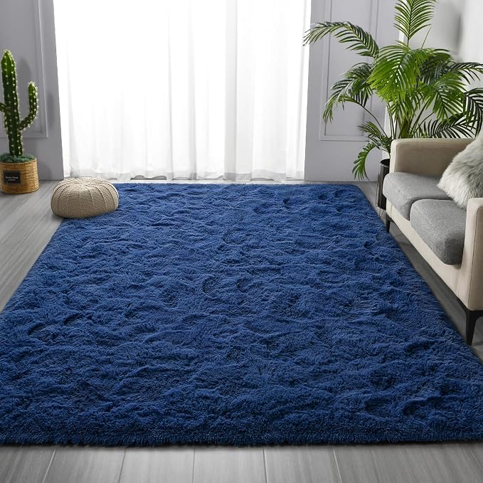 Deerhoo Large Shag Area Rugs 9 x 12, Plush Fuzzy Rugs - Image 3