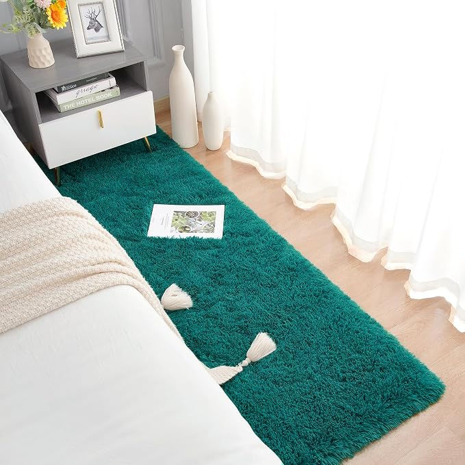 Chicrug Soft Runner Rug for Bedroom Living Room Plush Fluffy Rug 2x6 Feet - Image 4
