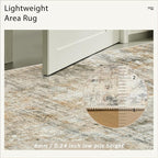 Abstract Rug 8x10 Large Living Room Rugs Neutral Modern Washable Area Rugs - Image 7