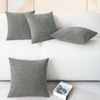 CaliTime Throw Pillow Covers Decorative 18 X 18 Inches Pack of 4 Cozy Chenille - Image 6