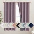 NICETOWN Chaise Mauve Vintage Linen 100% Blackout Curtains by NICETOWN
