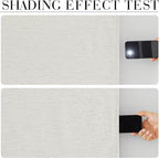 RYB HOME Ivory White 100% Blackout Curtains - Image 3