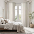 Topfinel 86 Inches Long Linen Blackout Curtains 2 Panels Set by Topfinel