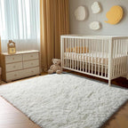 ONASAR Cream White Area Rugs 9x12 Living Room, Ivory Large Fluffy Shag Bedroom - Image 8