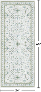 Hazo Haus Washable Oushak Bathroom Runner Rug 2x5 - Image 2