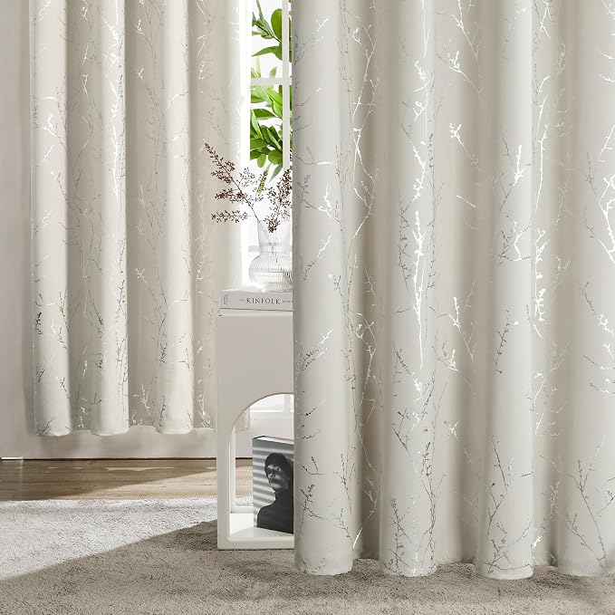 Deconovo Beige Bedroom Curtains, Room Darkening Curtain, Thermal Insulated - Image 3