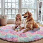 ONASAR Rainbow Round Area Rugs 5ft, Soft Bedroom Circle Rug Mats - Image 5