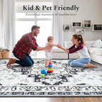 Rugflix 5x7 Area Rug for Living Room, Machine Washable Area Rugs - Image 8