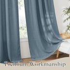 RYB HOME Linen Curtains 102 inch Length - Image 5