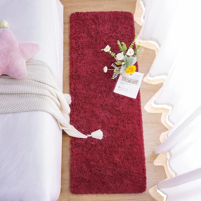 Chicrug Soft Runner Rug for Bedroom Living Room Plush Fluffy Rugs 2x6 Feet - Image 4