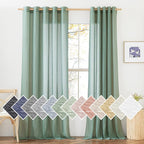 NICETOWN Linen Curtains Flax Sheer Texture by NICETOWN