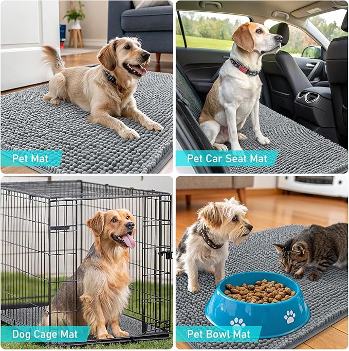 OLANLY Dog Door Mat for Muddy Paws 36x24, Absorbs Moisture and Dirt, Absorbent - Image 7
