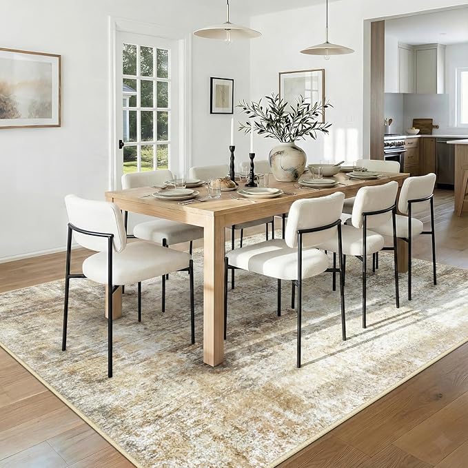 Washable Area Rugs 7'x9' Non-Slip Modern Abstract Soft - Image 3