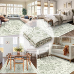 Madane 5x7 Area Rugs for Living Room, Vintage Stain Resistant Area Rug - Image 3