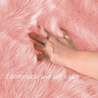 Latepis Pink Rugs for Bedroom Girls Round Rugs 8ft Large Area Fluffy Circle - Image 4