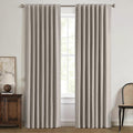 MIULEE 100% Blackout Curtains for Bedroom, Linen Solid Luxury Decor Thermal by MIULEE