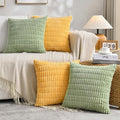 Fancy Homi Set of 4 Spring Boho Decorative Throw Pillow Covers 24x24 Inch by Fancy+Homi
