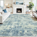 8x10 Area Rugs for Living Room Washable Rug: Anti-Skid Abstract Modern Living by Crority