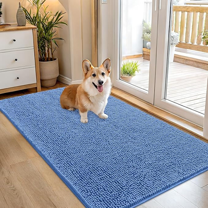 OLANLY Dog Door Mat for Muddy Paws 54x32, Absorbs Moisture and Dirt, Absorbent by OLANLY