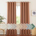 NICETOWN Linen Caramel Curtains 96 inches Long by NICETOWN