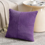 Fancy Homi 2 Packs Purple Decorative Throw Pillow Covers 18x18 Inch - Image 2