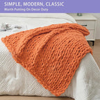 Bigacogo Chunky Knit Throw Blanket - Image 3
