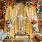 Champagne Sheer Backdrop Curtains - Image 5