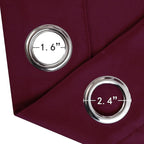 LEMOMO Burgundy Red Thermal Blackout Curtains/38 x 84 Inch/Set of 2 Panels Room - Image 6