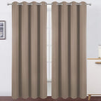 LEMOMO Blackout Curtains 66 x 84 inch/Cappuccino Curtains Set of 2 by Lemomo