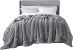 Bedsure GentleSoft Fluffy Grey King Size Blanket - Image 6