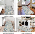 HEBE Hallway Runner Rug 2'x6' Washable Vintage Distressed Area Rugs Non Slip - Image 6