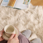MIULEE Fluffy Rug Soft Shaggy Faux Fur Area Rug Luxury Plush Cloud Shape Carpet - Image 3