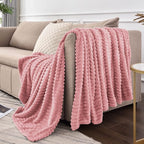 BEDELITE Fleece Blanket Twin Size – 3D Ribbed Jacquard Soft and Warm Decorative - Image 9