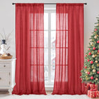 BGment 96 Inches Long Linen Curtains by BGment