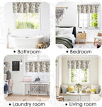 jinchan Floral Curtain Valance for Windows 16 Inch Linen Valance for Kitchen - Image 8