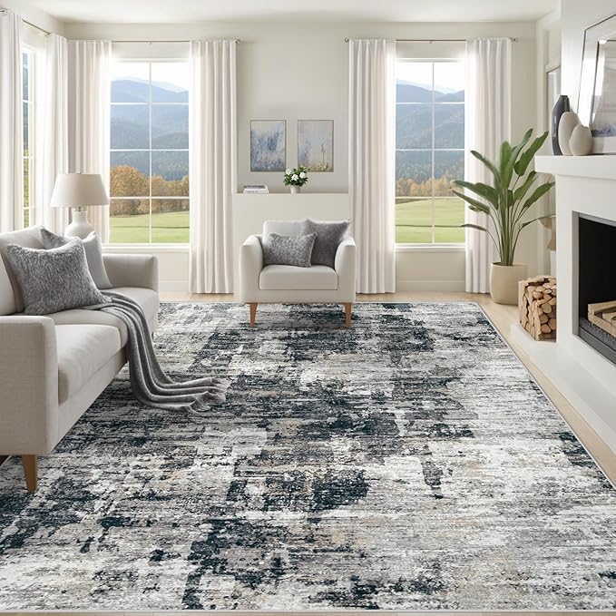 XLUEZ 8x10 Area Rugs for Living Room, Washable Modern Abstract Large Area Rug by XLUEZ