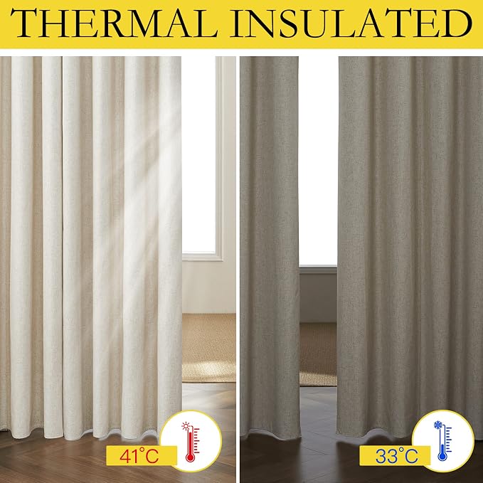 NICETOWN 100% Blackout Curtains 95 inches Length - Image 4
