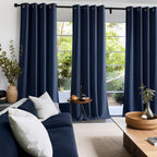NICETOWN Room Darkening Draperies Curtains Panels, 2 Panels Navy Blue W52 x L63 - Image 8