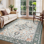 Rugflix 8x10 Area Rugs for Living Room, Washable Rug, Soft Low Pile Carpet - Image 6