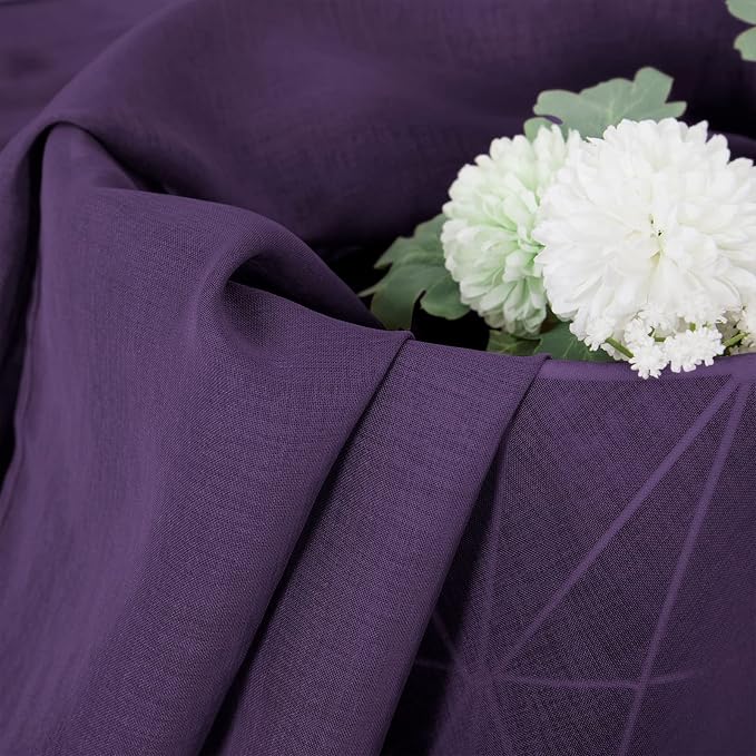 Tollpiz Short Sheer Curtains Linen Textured Bedroom Curtain Sheers Light - Image 6