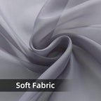 youleyar Solid Sheer Rod Pocket Curtain Voile Draperies 2 Panels White Beige - Image 7