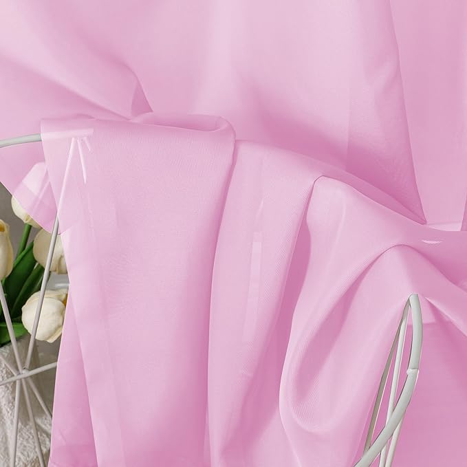 Aiyufeng Pink Short Curtains Sheer Bathroom - Image 5