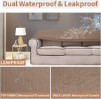 Easy-Going 100% Waterproof Loveseat Couch Cover, Dual Waterproof Sofa Cover - Image 3