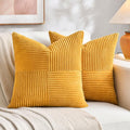 Fancy Homi 2 Packs Gold Yellow Spring Decorative Throw Pillow Covers 16x16 Inch by Fancy+Homi