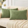 MIULEE Pack of 2 Couch Throw Pillow Covers 12x20 Inch Spring Soft Sage Green by MIULEE