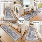 HEBE Washable Kitchen Rugs Runner 2'x 8', Non Slip Hallway Runner Rug, Low Pile - Image 7