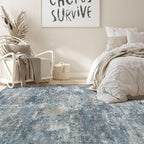 Nakagishi 7x9 Area Rugs Living Room: Washable Abstract Large Neutral Soft Rug - Image 4