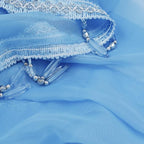 Molaxhome Lace Valance Swag Curtain 51 Inch Scalloped Sheer Curtain Panels - Image 8